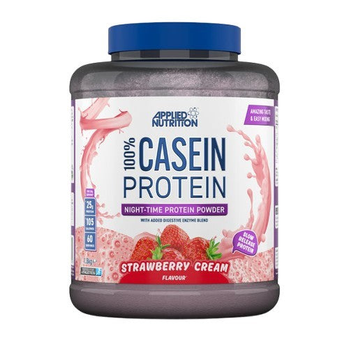 Applied Nutrition 100 % kazeino baltymai, braškių kremas – 1800 g