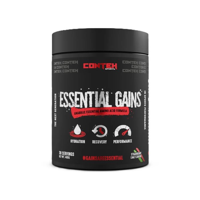 Conteh Sports Essential Gains, braškių ir laimo skonio – 465 g