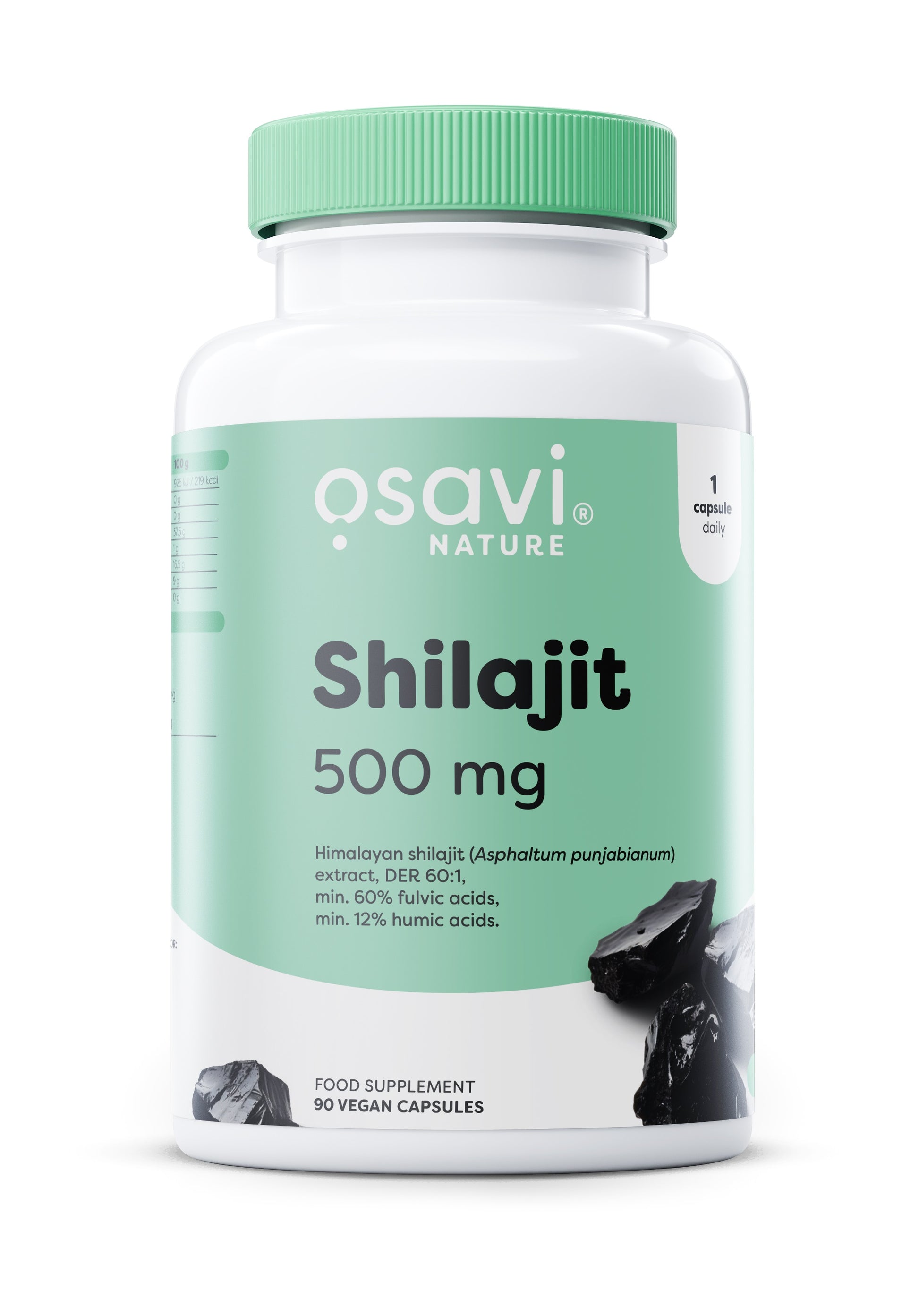 Produkto nuotrauka: Osavi Shilajit, 500mg - 90 vegan caps
