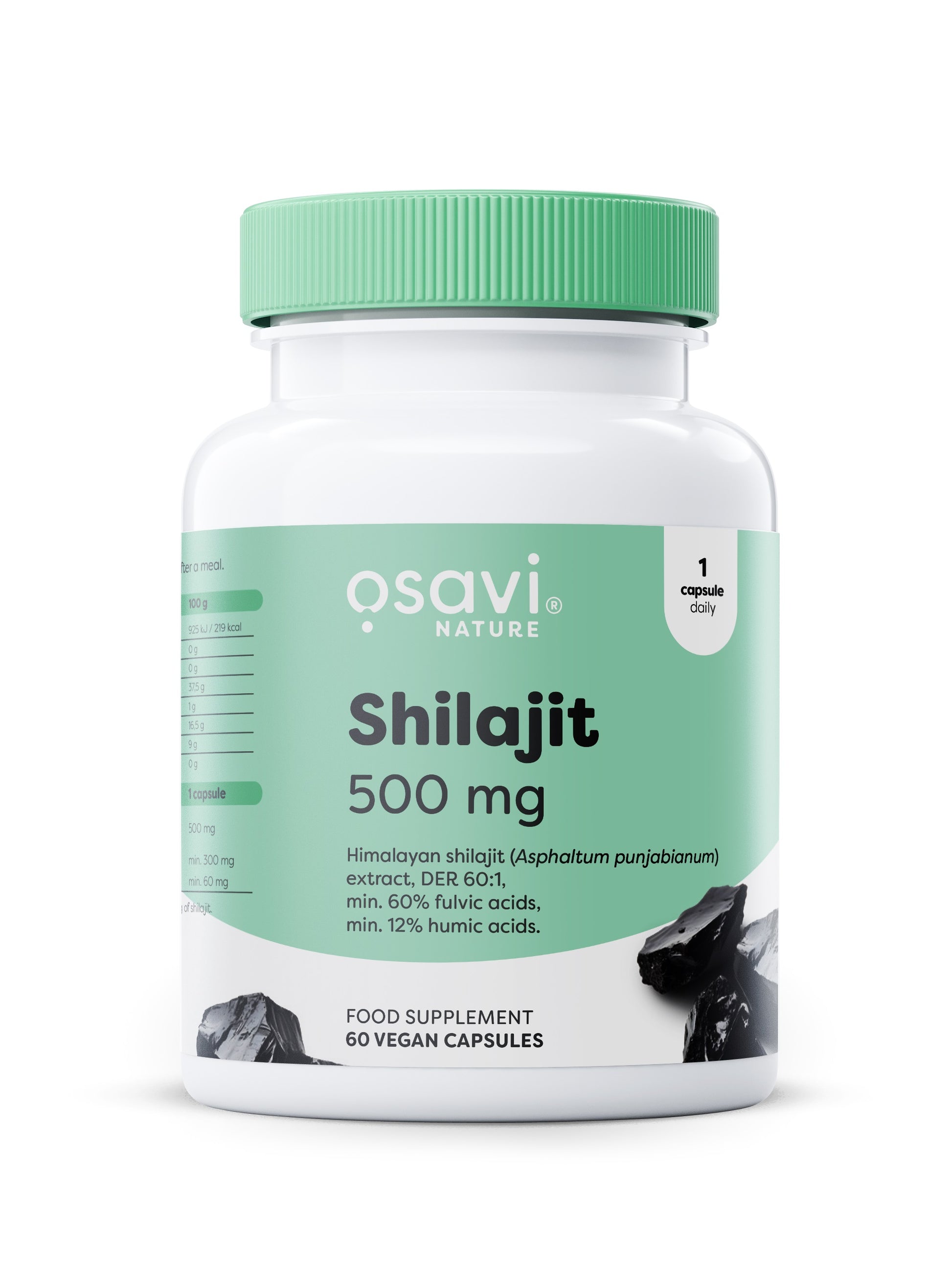 Produkto nuotrauka: Osavi Shilajit, 500mg - 60 vegan caps
