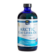 Nordic Naturals (Danijos etiketė) arktinių menkių kepenų aliejus, 1060 mg apelsinų skonio – 473 ml.