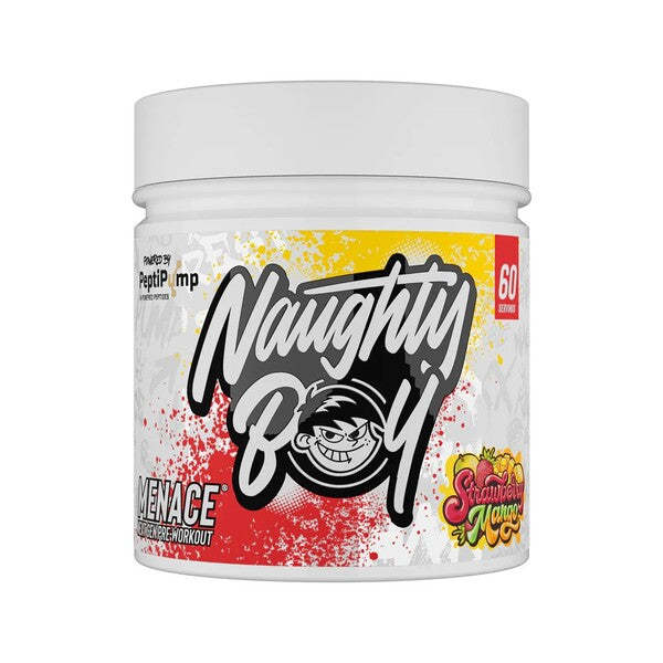 Naughty Boy Menace V2, braškių ir mangų skonio – 420 g