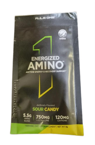 Rule One energizuotos aminorūgštys, rūgštūs saldainiai – 9 g (1 porcija)