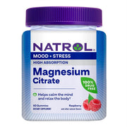 Natrol didelės absorbcijos magnio citratas, aviečių skonio – 60 guminukų