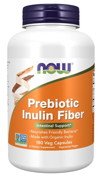 Produkto nuotrauka: NOW Foods Prebiotic Inulin Fiber - 180 kapsulių