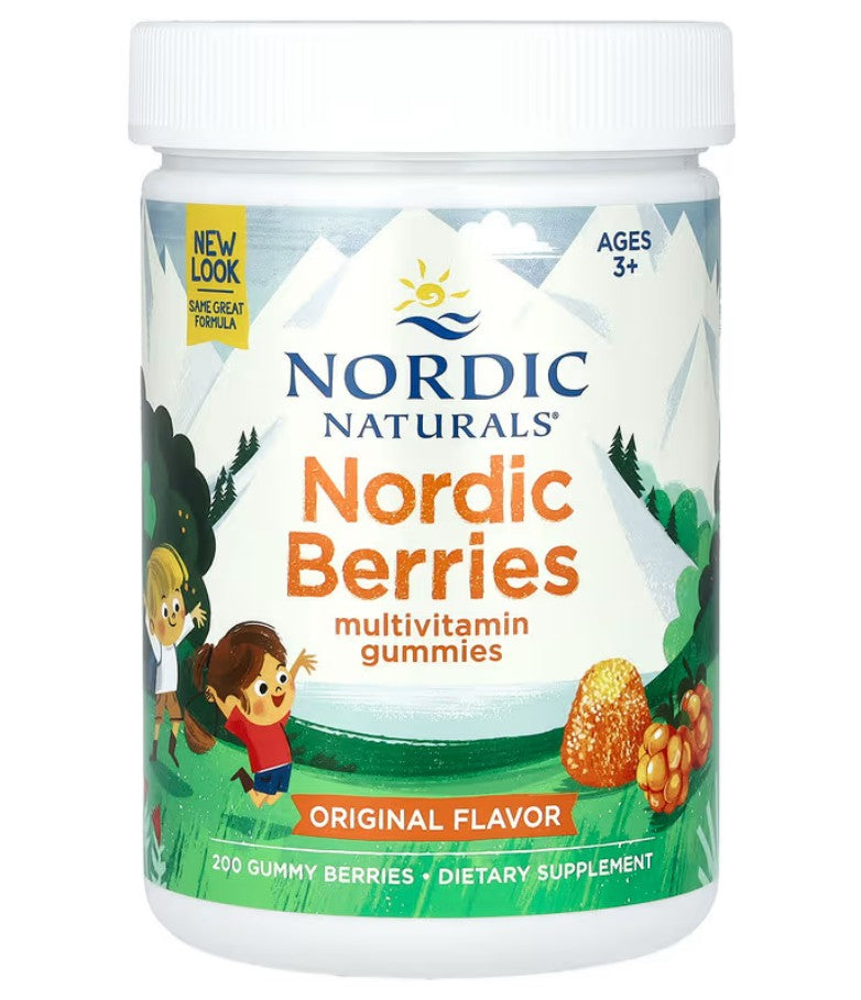 Nordic Naturals multivitaminai Nordic Berries, originalus skonis – 200 guminukų