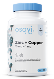 Produkto nuotrauka: Osavi Zinc + Copper, 15mg + 1mg - 120 vegan caps
