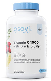 Produkto nuotrauka: Osavi Vitamin C1000 with Rutin & Rose Hip - 180 vegan caps