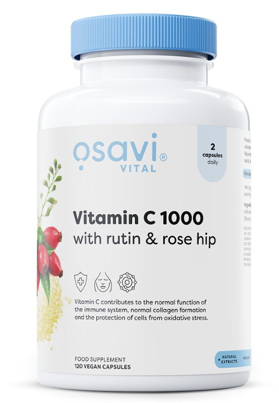 Produkto nuotrauka: Osavi Vitamin C1000 with Rutin & Rose Hip - 120 vegan caps