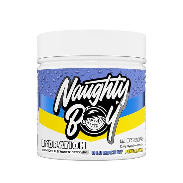 Naughty Boy Hydration gėrimas su mėlynių ir ananasų aliejumi – 127 g