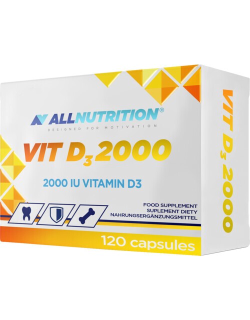Allnutrition vitaminas D3 2000, 2000 TV – 120 kapsulių