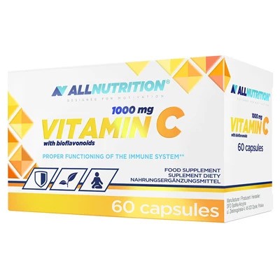 Allnutrition vitaminas C su bioflavonoidais, 1000 mg – 60 kapsulių