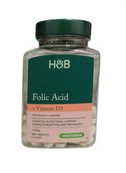 Holland & Barrett folio rūgštis + vitaminas D3 – 180 tablečių