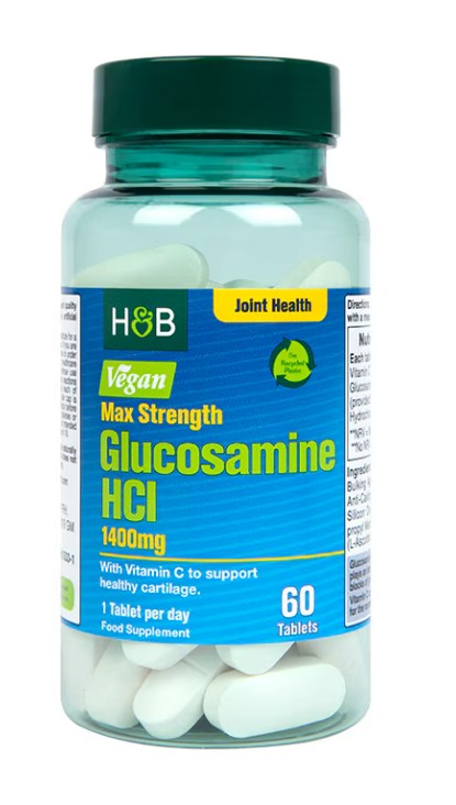 Holland & Barrett gliukozamino HCl, 1400 mg – 60 tablečių