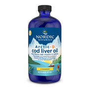 Nordic Naturals (Danijos prekės ženklas) Arctic - D menkių kepenų aliejus, citrinų skonio – 473 ml.