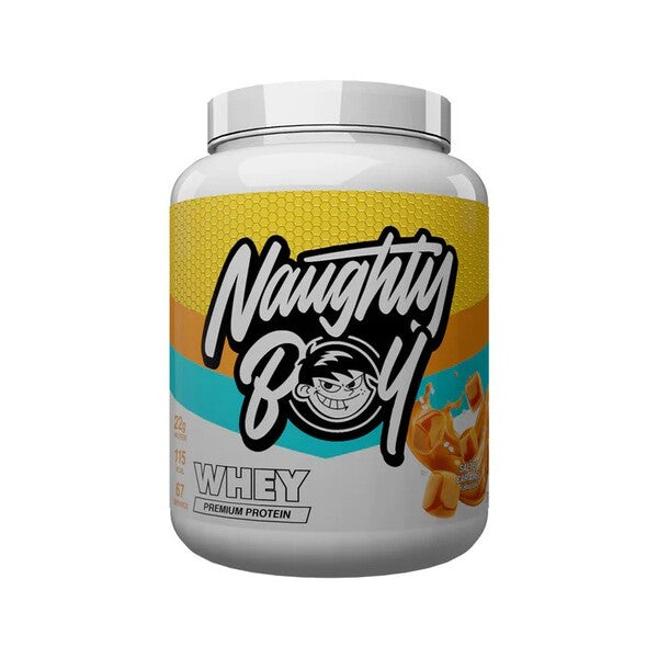 Naughty Boy Advanced Whey, sūdytos karamelės skonio – 2010 g