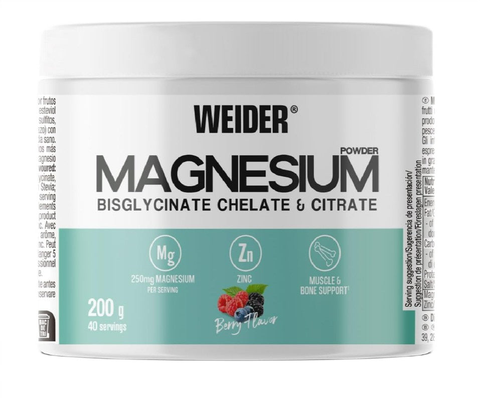 Weider Magnesium Bisglycinate Chelate & Citrate, Uogos - 200g