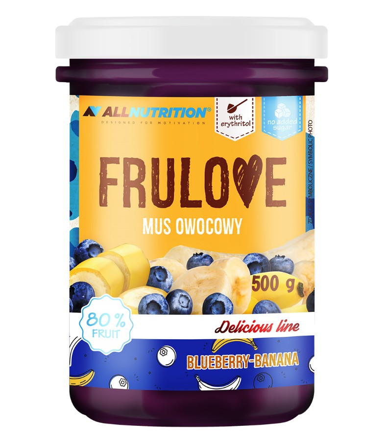 Allnutrition Frulove putėsiai, mėlynių ir bananų skonio – 500 g