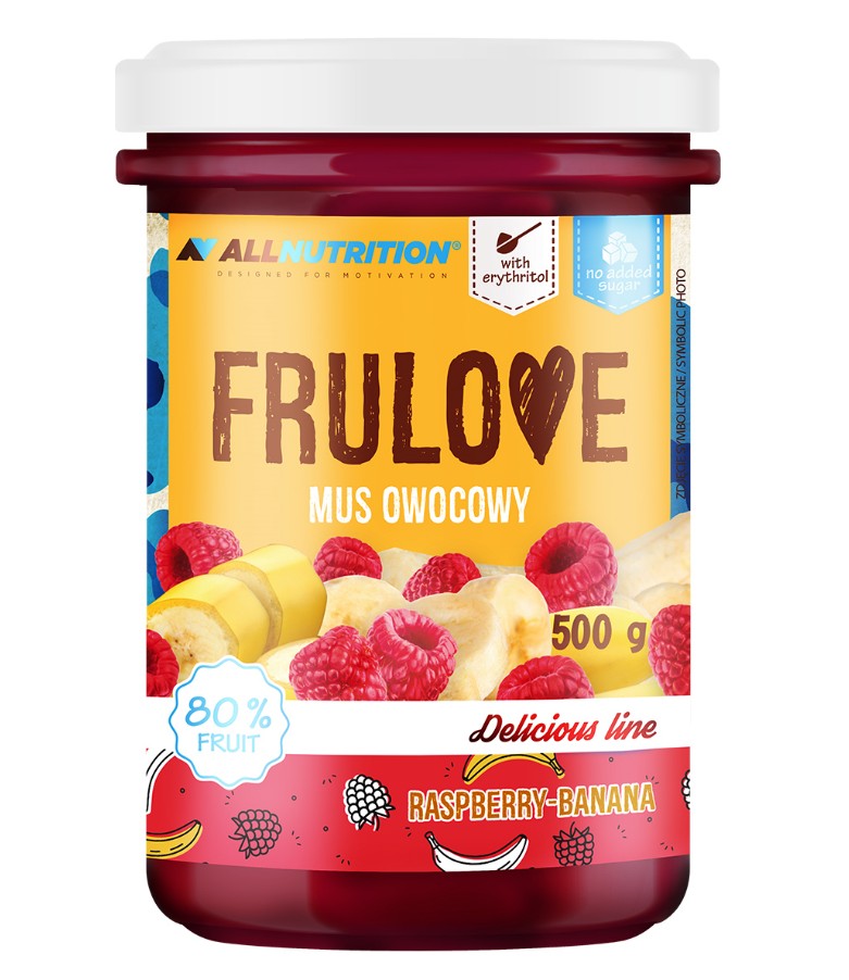 Allnutrition Frulove putėsiai, aviečių ir bananų skonio – 500 g