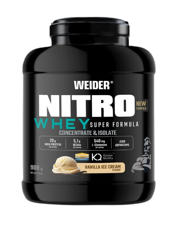 Weider Nitro Whey Super Formula, vaniliniai ledai - 908g