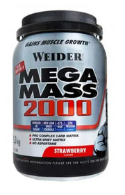 Weider Mega Mass 2000, Braškės - 1500g