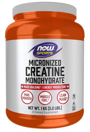 NOW Foods mikronizuotas kreatino monohidratas - 1000 g