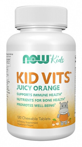 Produkto nuotrauka: NOW Foods Kid Vits, Juicy apelsinas - 120 kramtomųjų tablečių