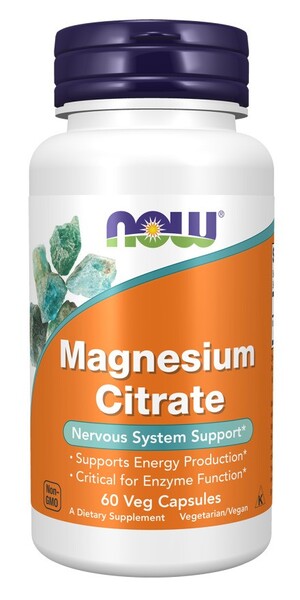 Produkto nuotrauka: NOW Foods Magnesium Citrate, 400mg - 60 kapsulių