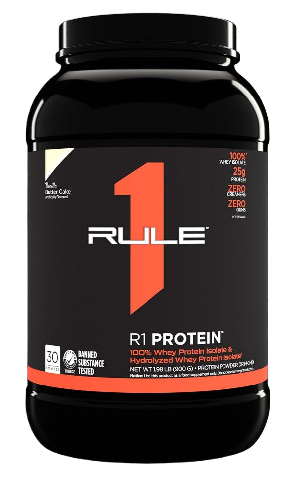 Rule One R1 baltyminis, vanilinis sviestinis pyragas – 900 g
