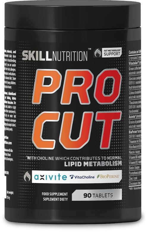 Skill Nutrition Pro Cut, riebalų apykaitos palaikymas – 90 tablečių