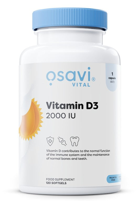 Produkto nuotrauka: Osavi Vitamin D3, 2000IU - 120 minkštųjų kapsulių