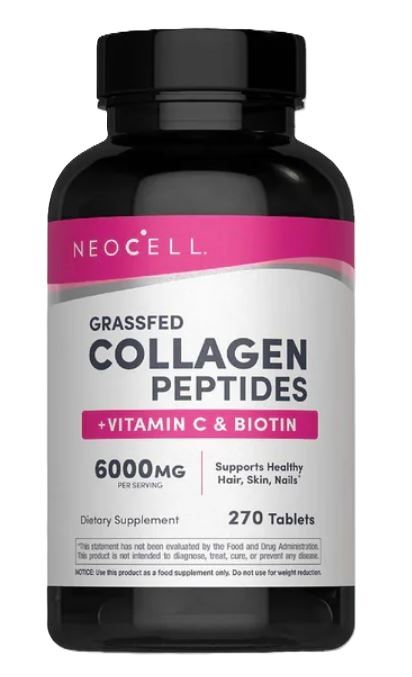 NeoCell žolėje šeriamų gyvūnų kolageno peptidai + vitaminas C ir biotinas – 270 tablečių