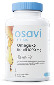 Produkto nuotrauka: Osavi Omega-3 Fish Oil Molecularly Distilled, 1000mg (Lemon) - 120 minkštųjų kapsulių