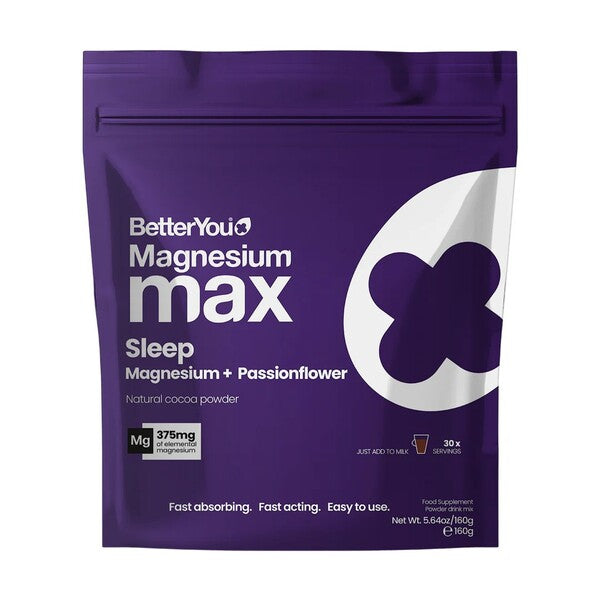 BetterYou Magnesium Max Sleep, natūrali kakava - 160 g
