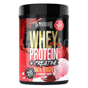 Warrior išrūgų baltymai + kreatinas, braškių kremas - 500 g