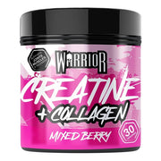 Warrior kreatinas + kolagenas, mišrios uogos - 270 g