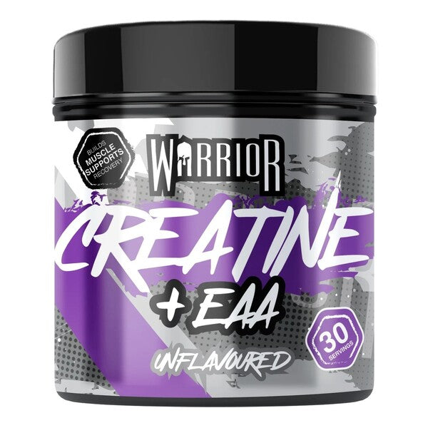 Warrior kreatinas + EAA, beskonis - 270 g