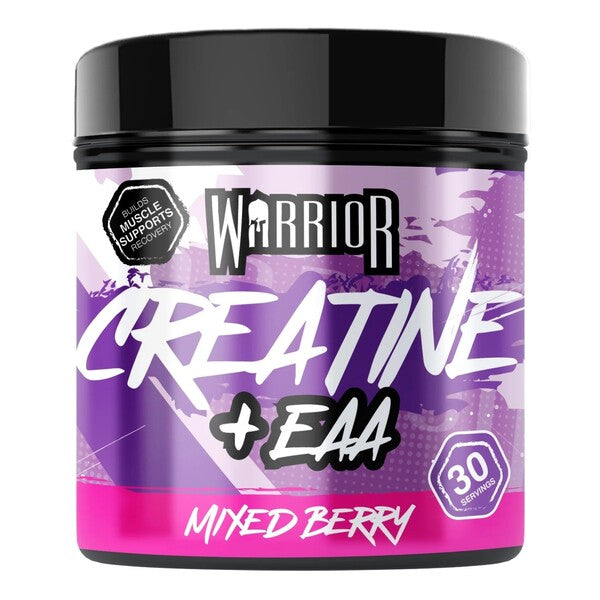 Warrior kreatinas + EAA, mišrios uogos - 270 g