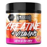 Warrior kreatinas + vitaminai, mišrių uogų skonio - 360 g