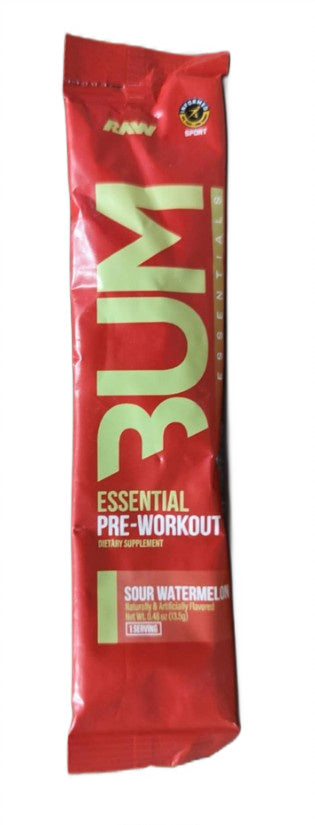 Raw Nutrition CBUM Essential prieš treniruotę, rūgštaus arbūzo skonio – 13,5 g (1 porcija)