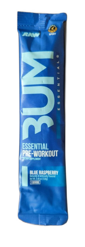 Raw Nutrition CBUM Essential prieš treniruotę, mėlynosios avietės - 13,6 g (1 porcija)
