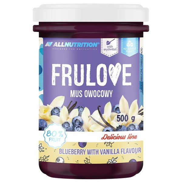 Allnutrition Frulove putėsiai su mėlynėmis ir vanile – 500 g