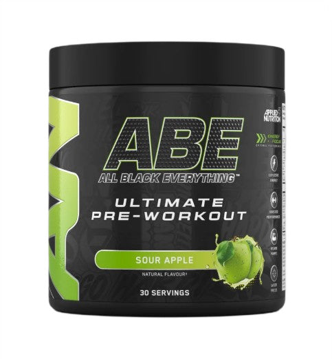 Applied Nutrition ABE – All Black Everything, rūgštūs obuoliai – 375 g