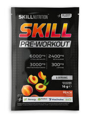 Skill Nutrition Skill prieš treniruotę, persikų skonio – 16 g (1 porcija)