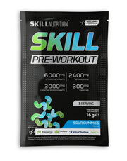 Skill Nutrition Skill rūgštūs guminukai prieš treniruotę – 16 g (1 porcija)