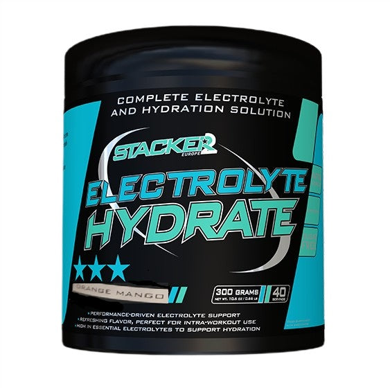 Stacker2 Europe elektrolitų hidratas, apelsinų ir mangų – 300 g