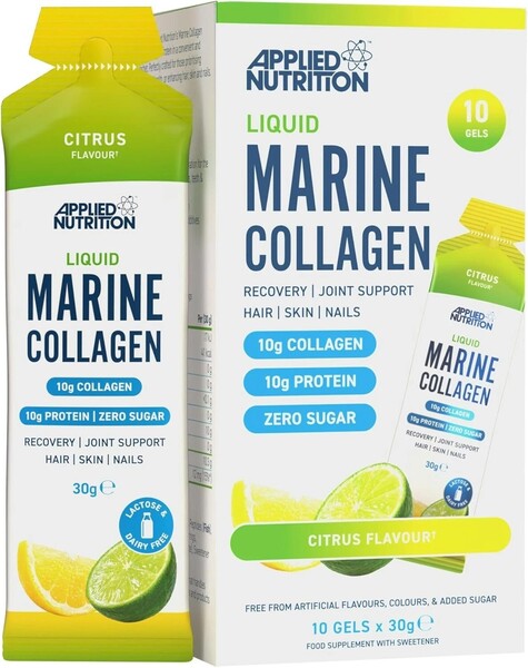 Applied Nutrition skystas jūrinis kolagenas, citrusinių vaisių – 10 x 30 g