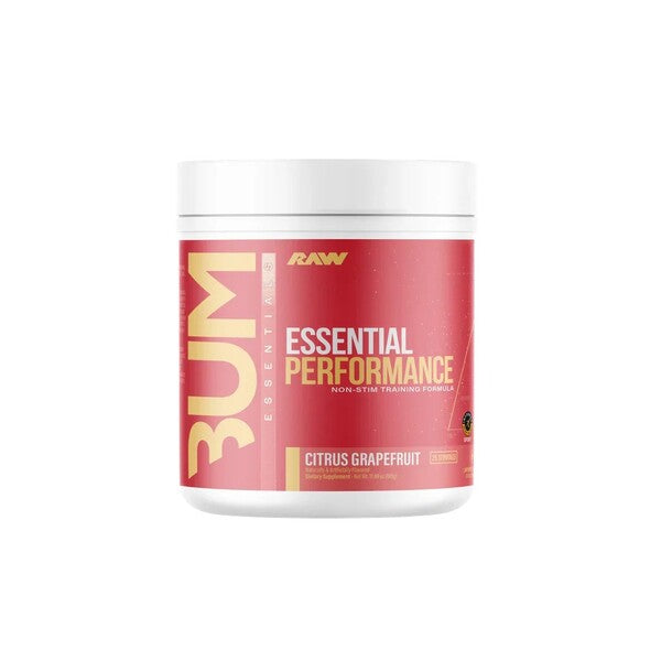 Raw Nutrition Bum Essential Performance, citrusinių greipfrutų skonio – 615 g
