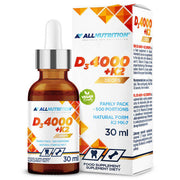Allnutrition vitamino D3 4000 + K2 lašai - 30 ml.
