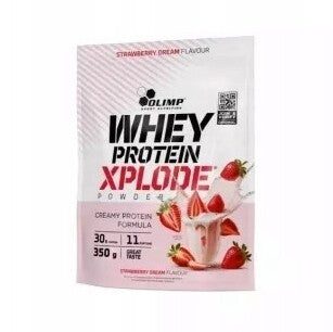 Olimp Nutrition išrūgų baltymai Xplode, braškių skonio - 350 g